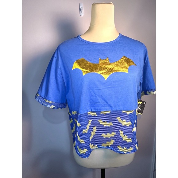 Batgirl Shirt Women  Size Large/X Large Blue DC Comics Batman Cosplay Fan Expo - Picture 1 of 10